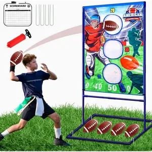 Football Toss Game with 4 Inflatable Balls, Football Throwing Target Games for Boys 8-12, Sports and Outdoors Toys for Kids Ages 3+