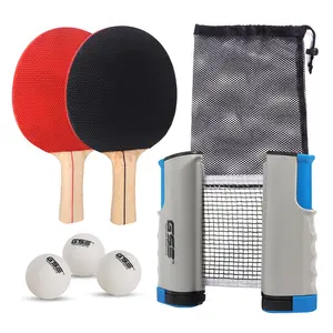 Complete Ping Pong Game Set with Retractable Ping Pong Net & Post, 2 Paddles & 3 Ping Pong Balls