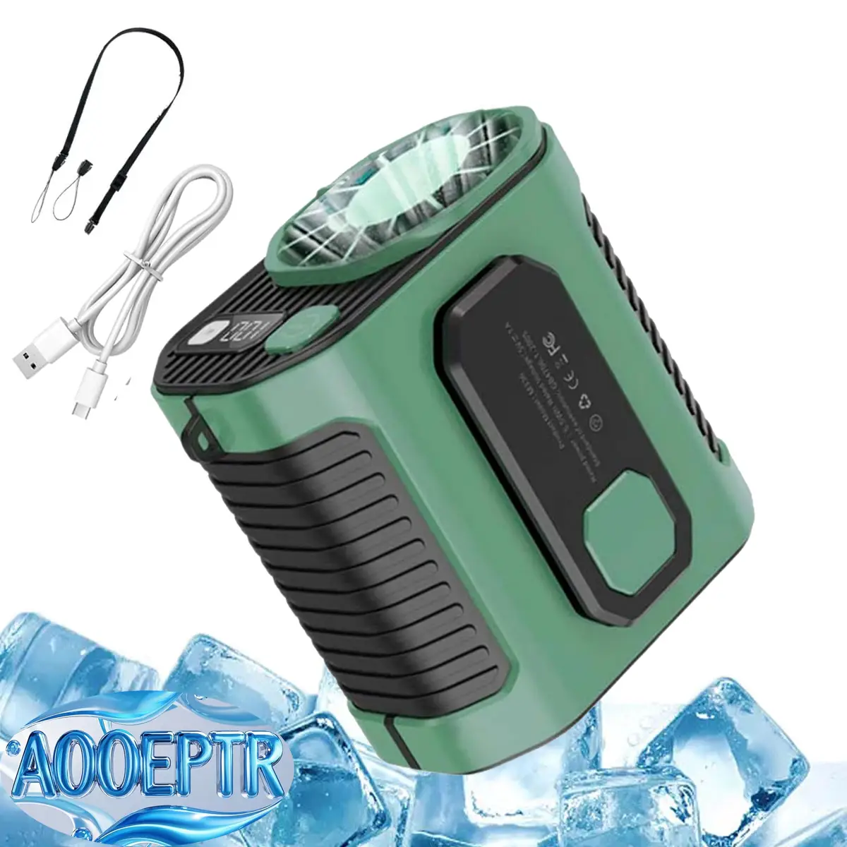 Rechargeable - Camping Essential with Built-in Spotlight Flashlight & Power Bank Functionality for Outdoor