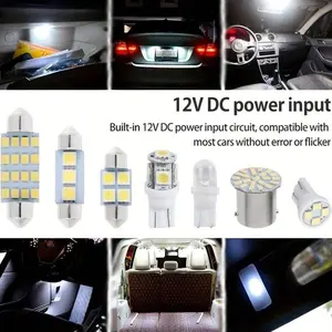 Car Interior LED Light Bulb Kit, 42pcs/28pcs/14pcs, 31mm 36mm 41mm, Aluminum Enclosure, Map Dome Door Trunk License Plate Lights