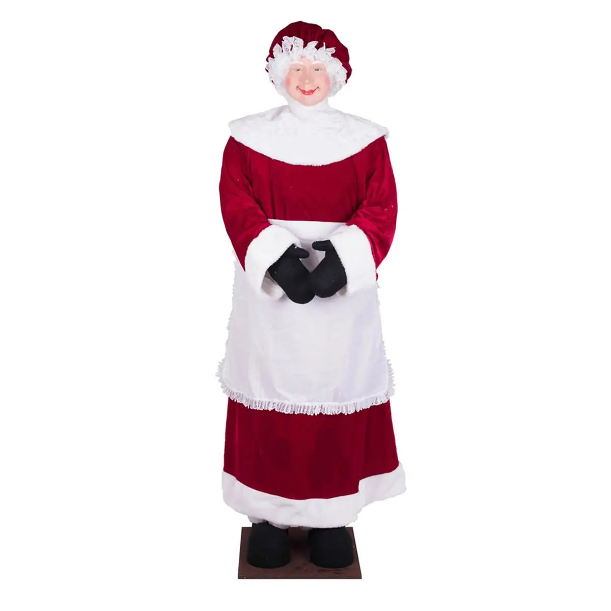 212 MAIN Tall Height Mrs. Santa Christmas Figure Decoration, 5ft 8in, Standing/Sitting, Festive Home & Party Decor (Home Supplies)