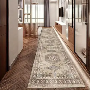 Boho Style Geometric Pattern Rug, 1 Count Vintage Non-slip Floor Mat, Decorative Carpet for Home Living Room Bedroom Study Room, Boho Area Rug