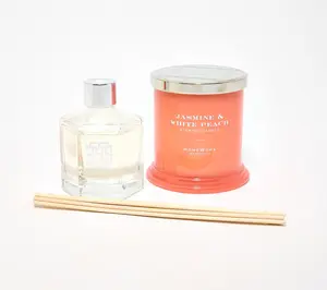 HomeWorx by Slatkin + Co. Core Classics 8oz Candle & Reed Set