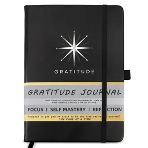 Planners with Purpose Gratitude Journal for Men Women – Daily Self Care 5 Minute Journal for Mental Health Guided with Prompts Notebook Vegan Leather