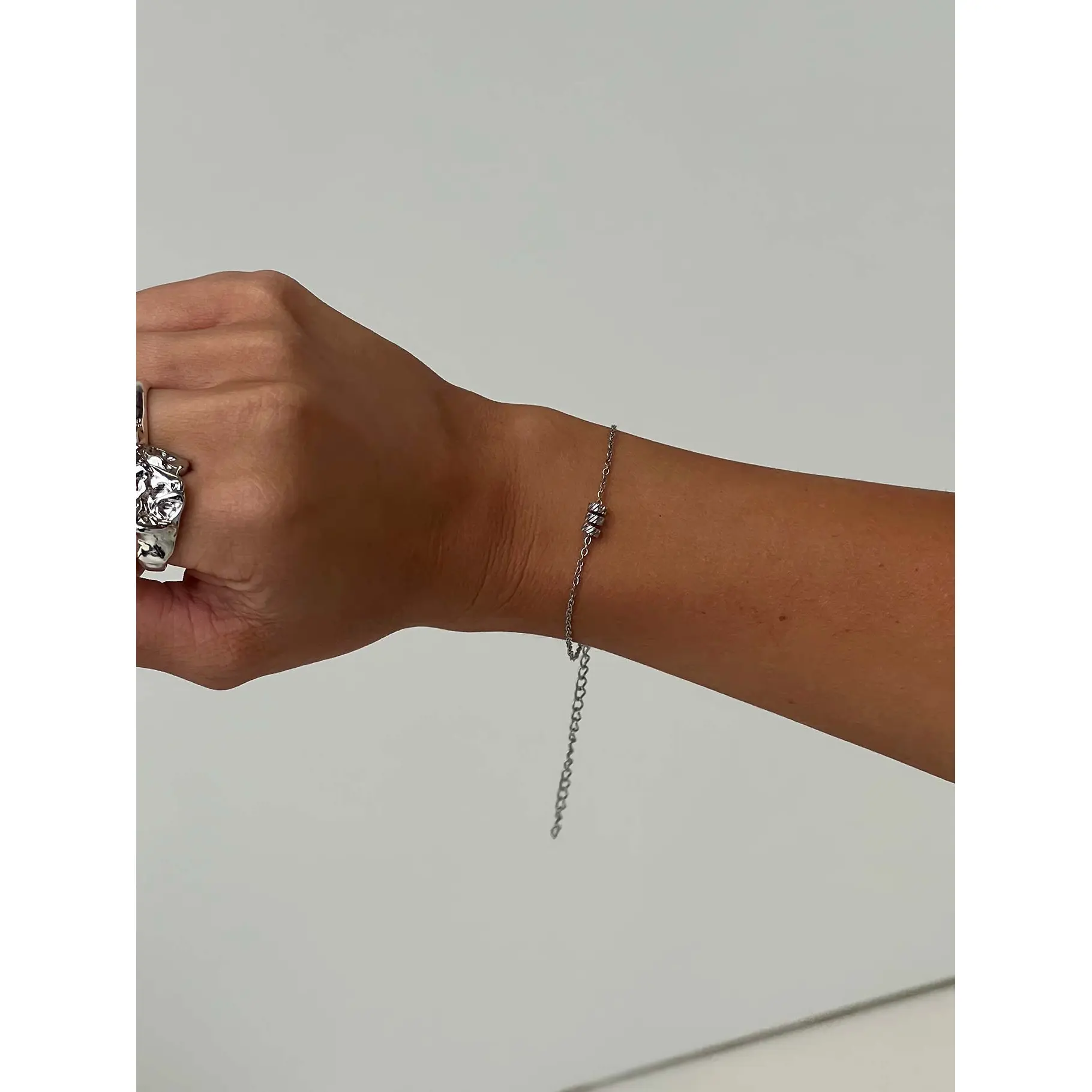 Sky Crush Stainless Steel Bracelet Silver