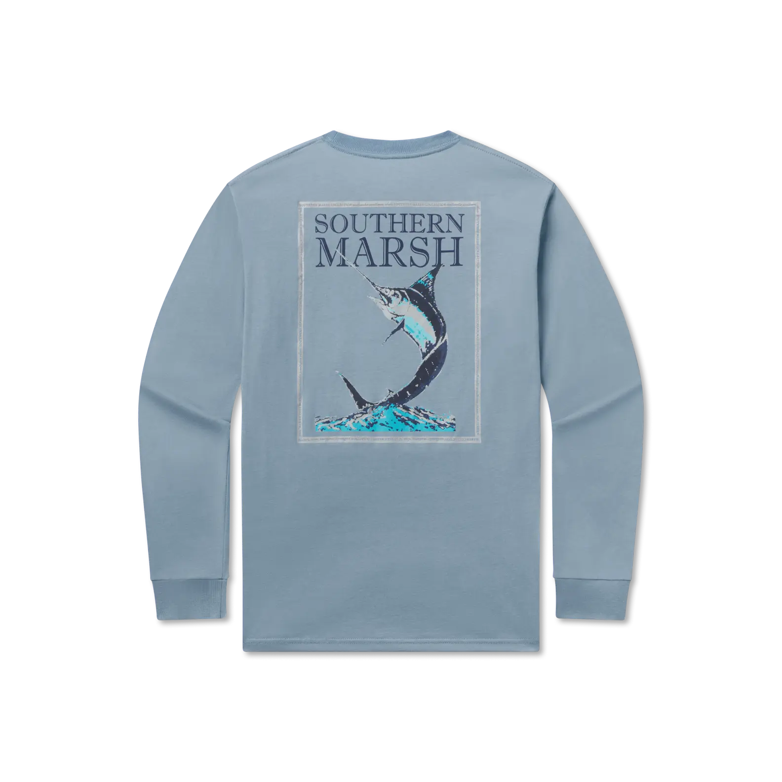 Blue Marlin Fishing Tee - Long Sleeve