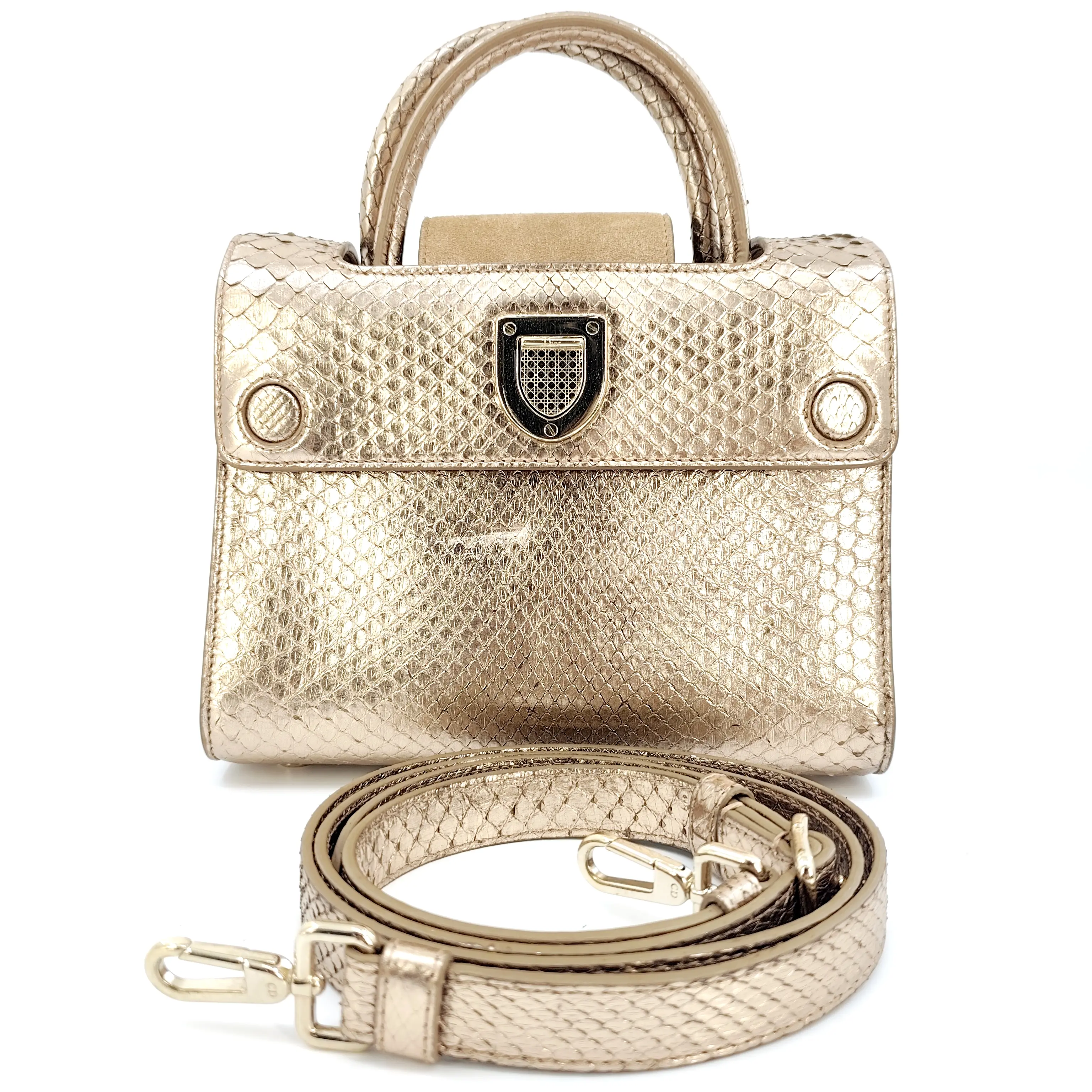 Pre-owned Dior leather Top Handle Bag Diorever Mini J00127 NO2