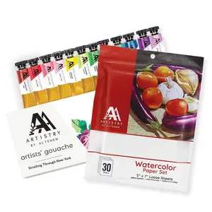 Artistic Fusion Gouache & Hot-Pressed Watercolor Paper Bundle