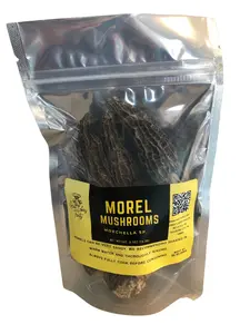 Great Lakes Treats Dried Morel Mushrooms 0.5oz Bag - Preservative-free and Natural Flavor