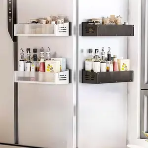 Magnetic Spice Rack, No Drill Design Spice Storage Rack, Side Storage Rack for Kitchen, Home Organizer for Kitchen Bathroom