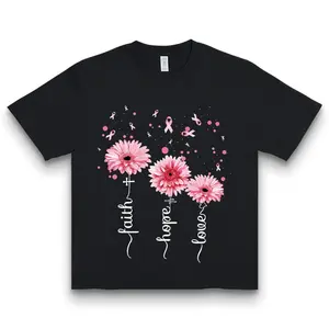Pink Sunflower 'Confidence' Printed Women'S Short Sleeve T-Shirt, Multi-Functional High-Quality Casual Sports, Fashion, Women'S Clothing Love Tshirt