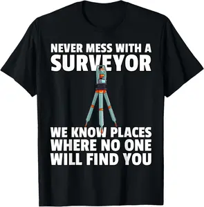 100% Cotton Land Recorder Technician Gift For Cartogropher Surveyor T-Shirt