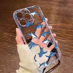 Shark-Pattern Phone Case, Cute Phone Protective Cover, Fashion Phone Accessories Compatible with iPhone