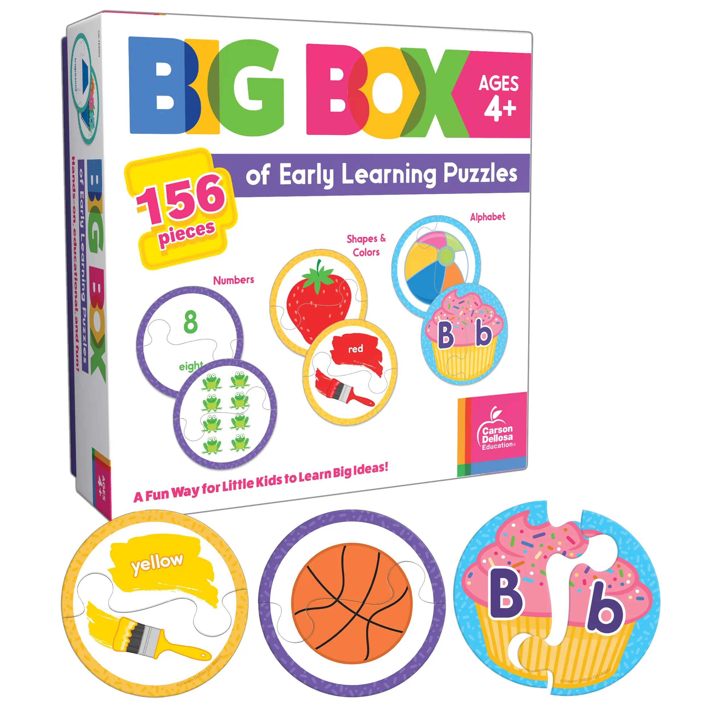 Carson Dellosa Big Box of Early Learning Puzzle, Grade PK-1 (156 pieces)