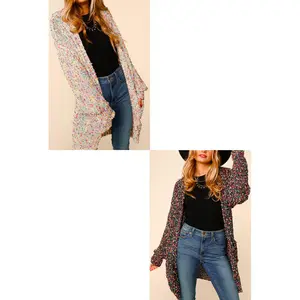 Haze - Popcorn sweater cardigan with pockets