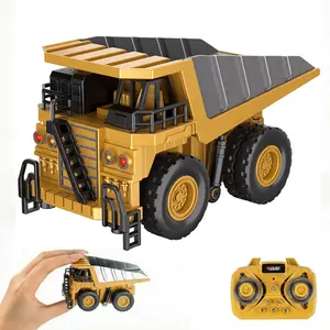 Remote Control Dump Truck for Boys Adults, Metal Rc Dump Truck, 10-Channel Construction Vehicle Gift for Kids Birthday or Christmas Interactive Puppy with Camera and Telescope