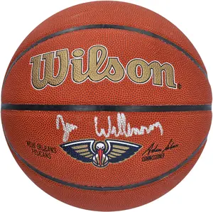 Zion Williamson New Orleans Pelicans Autographed Wilson Team Logo Basketball - Siliver Ink - Fanatics Authentic Certified