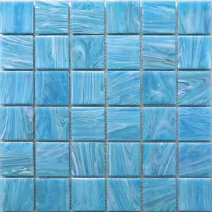 Sky Blue 12x12 Glossy Uniform square Glass Mosaic Tile (10 pack, 10 sq ft/case)