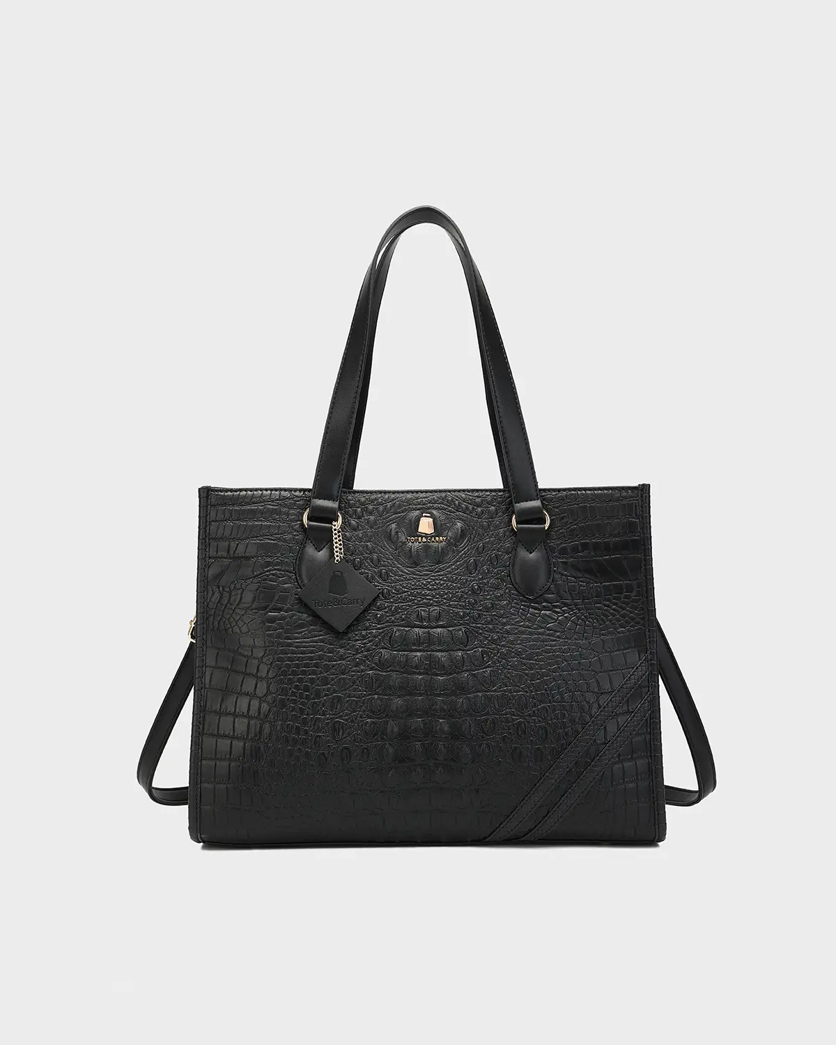 Statement City Tote Bag in Black