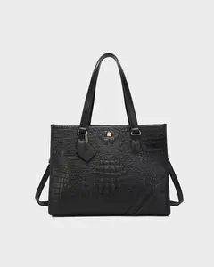 Statement City Tote Bag in Black