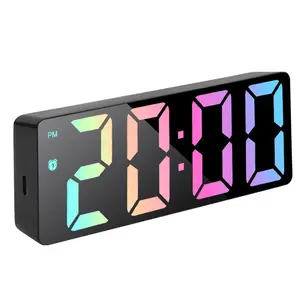 Digital Battery Operated Alarm Clock LED Display, Dual Power USB/dry Battery, Adjustable Brightness, Supports Daylight Saving, 12/24 Hour, Home & Office Use, Digital Clocks For Bedrooms, Battery Powered Alarm Clock