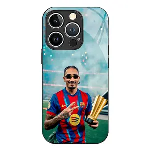 IPhone 17 Promax Raphinha Phone Case Tempered Glass Anti Drop, Anti Sweat Suitable for iPhone 16 15 14 13 12 11 Plus Air Xs Samsung A03-A56 S10-S25 Series Protective Shockproof Rugged Case Protection Football