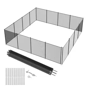 Outdoor Pool Protective Fence, Secure Locked Safety Barrier Fencing, Multi-Purpose Decorative Garden Partition Fence for Pool Area Protection