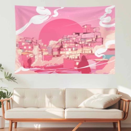 Jinx & Ekko Arcane Flag, League of Legends Wall Banner, Gaming Aesthetic Decor, Pink Gamer Dorm and Frat Room Flag