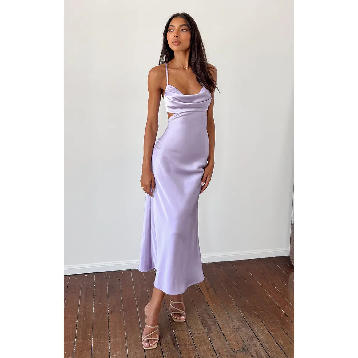 Taleah Lilac Cut Out Maxi Dress