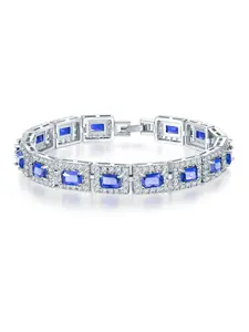 Luxury Tennis Bracelet Square Synthetic Zirconia Cuff Bracelet Premium Bracelet High Quality Bracelet - Elegant Retro Stackable Bracelet for Women & Girls, Perfect for Wedding Engagement Jewelry, Daily Wear Valentine's Day Gift