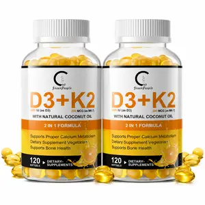 Greenpeople Vitamin D3 K2 Supplement with Vitamin D3 5000 IU, 200 mcg Vitamin K2 MK-7 & Natural Coconut Oil, Plant Based 2-1 Formula for Bone, Teeth, Muscle and Immune Health Support,120 Softgel Capsules Visit the GPGP GreenPeople Store