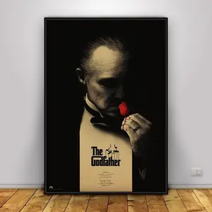 [Sale Off Up To 50%] [No Frame] The Godfather Poster, Don Vito Corleone Wall Art, Kraft Paper Print, Gift Movie Poster