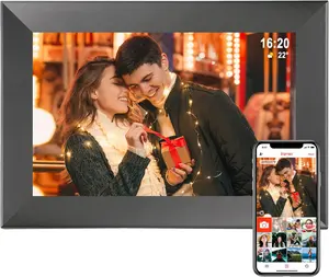 Frameo 10.1 Inch  WiFi Digital Photo Frame,Digital Picture Frame with 32GB Storage & SD Slot,  Picture Frame IPS Touch Screen with Auto-Rotate, Frameo Digital Frame WiFi - Black