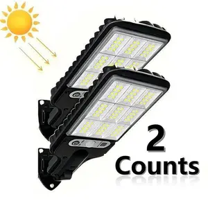 Solar Outdoor Lights 2-Pack with Remote Control & Motion Sensor IP44 Waterproof 108COB LEDs Pathway Lights for Garden Garage Yard Patio Stage Durable Antifreeze Gifts Halloween Solar-Powered Energy Efficient