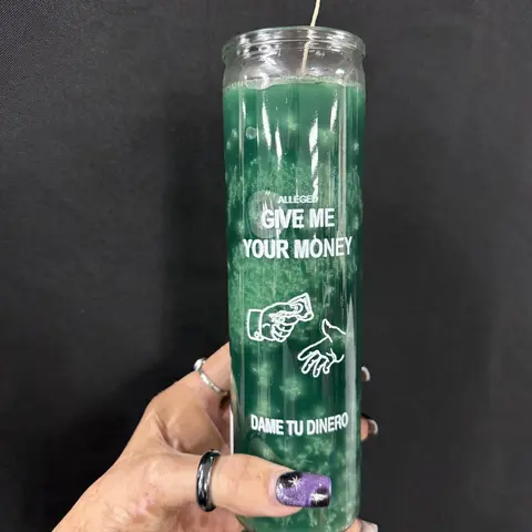7 Day Unscented Paraffin Wax Candle - Give Me Your Money, Abundance Focus Home Decor Candle for Home Supplies Use