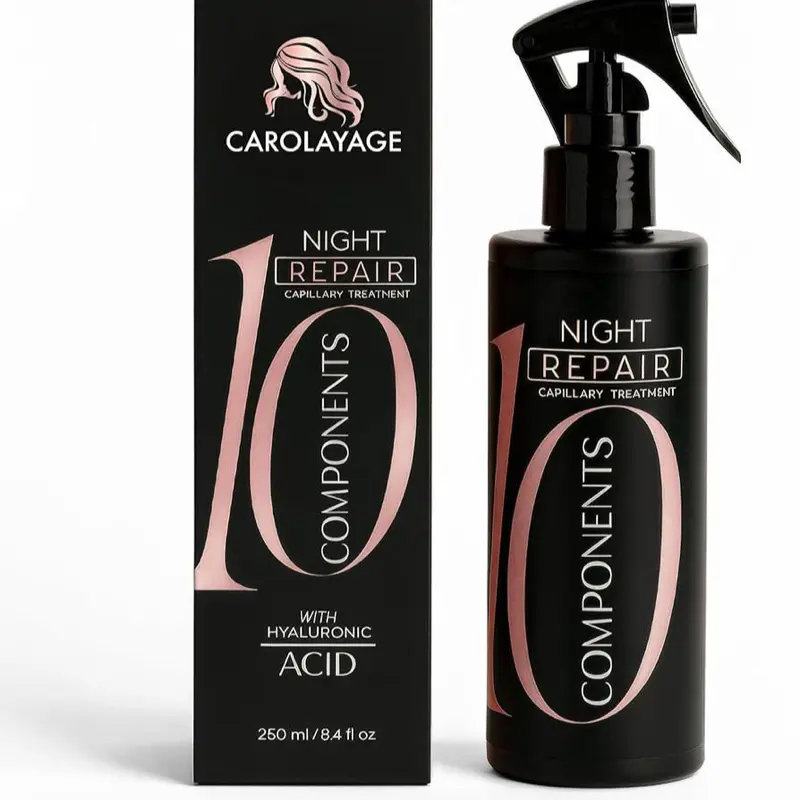 Night Repair Treatment for Hair | Hydrating Overnight Hair Mask with Hydrolyzed Keratin and Aloe Vera | Strengthens, Restores Shine, and Reduces Frizz | Leave-In, No Rinse Needed, 8.4 fl oz Haircare Hyaluronic Repairing Silky Moisturize Moisture Hydrate