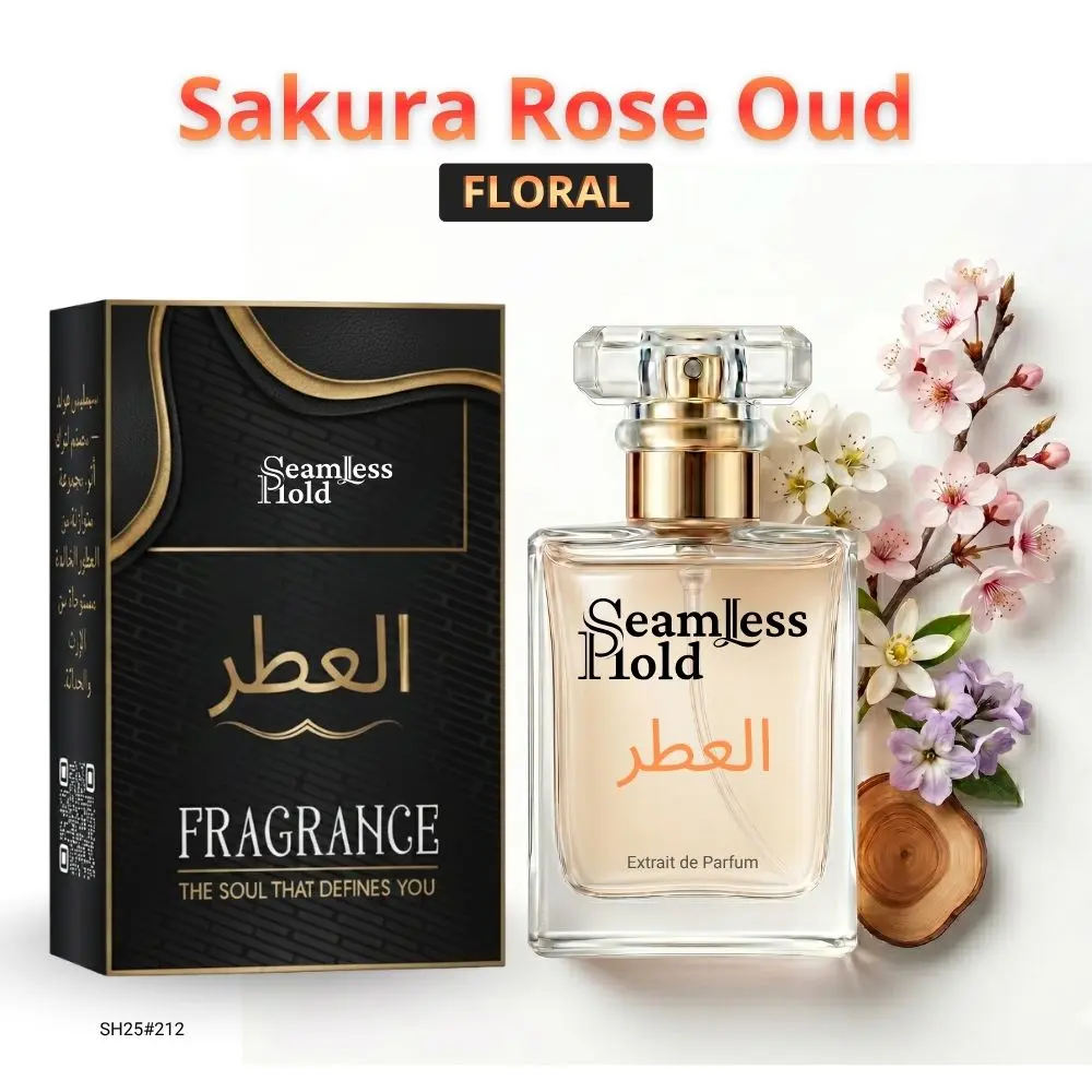 Seamless Hold Sakura Rose Oud Cherry Blossom Floral Musk Perfume for Women Parfum | Inspired Luxury Fragrance | Long-Lasting Scent