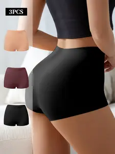 3PCS Women's High Waist Shapewear Panties, Breathable Seamless Design, Fitted Style for All Seasons, Comfortable Daily Wear