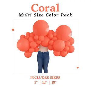 Coral Balloon Pack with Optional Add-Ons