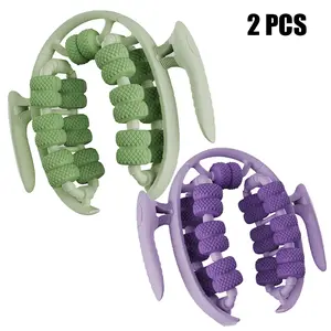 2PCS Massage Roller for Women Girls Multifunctional  Handle Massage Roller Device Lightweight Anti Slip Massage Roller Relaxation Yoga Indoor Sports