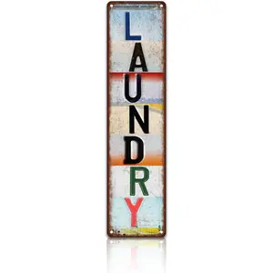 Vintage Laundry Wall Decor Street Signs Laundry Room Metal Tin Signs 4x16 Inches