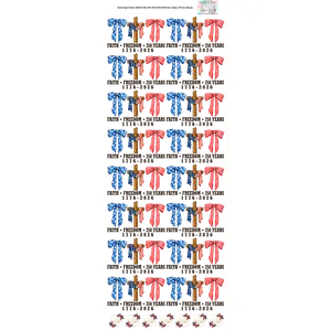 Faith, Freedom, 250 Years 60x22" DTF Ready to Ship Gang Sheet