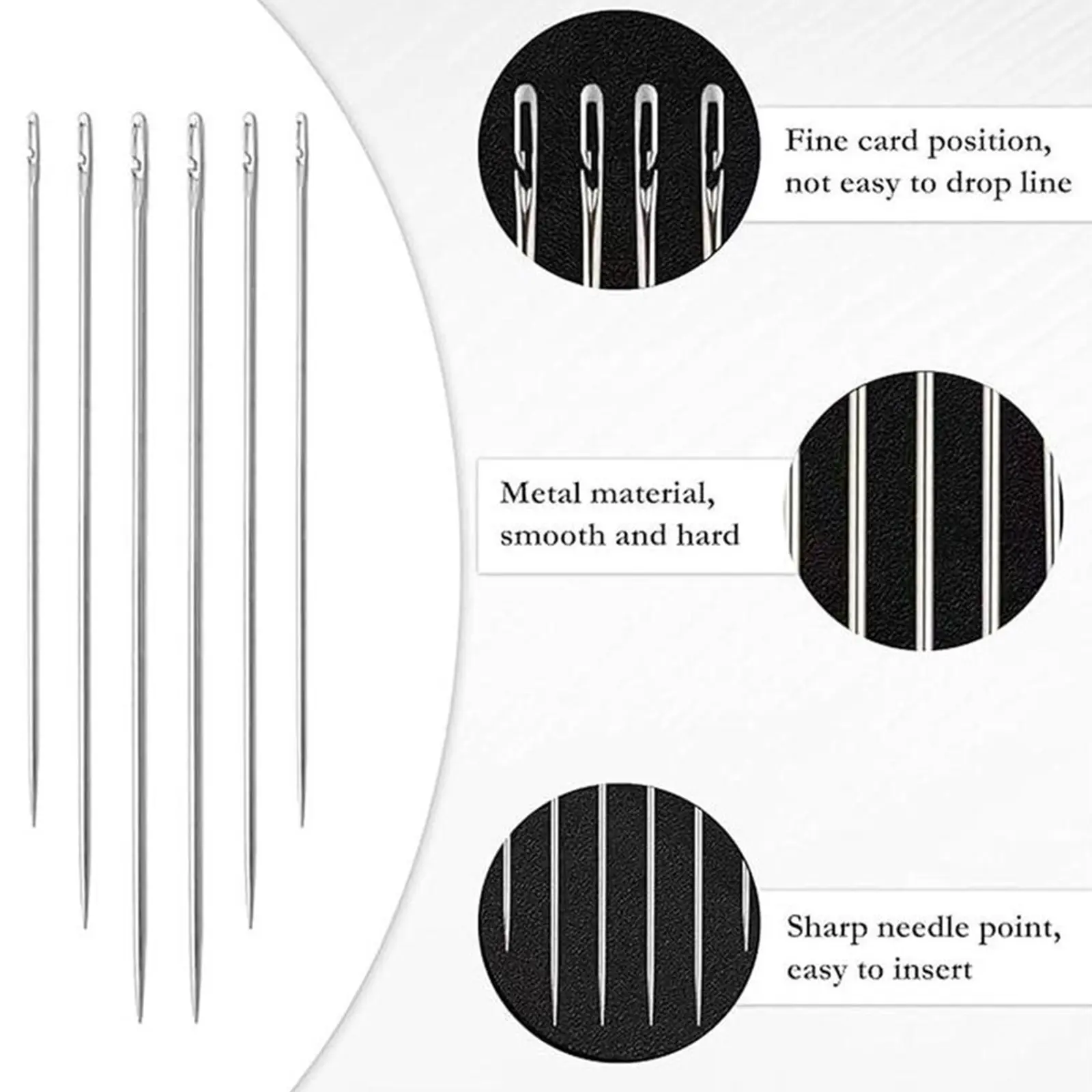 Wooden Darning Needle with Large Eye, Sturdy Hand Sewing Tool for Easy Needle Threading, Mending, and Craft Sewing Projects, Home Use
