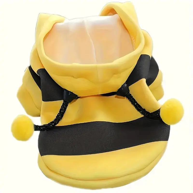 Adorable Bee Costume for Pets Charming Attention Grabbing Plush Cozy Feel Light Airy Ideal for Daily Fun