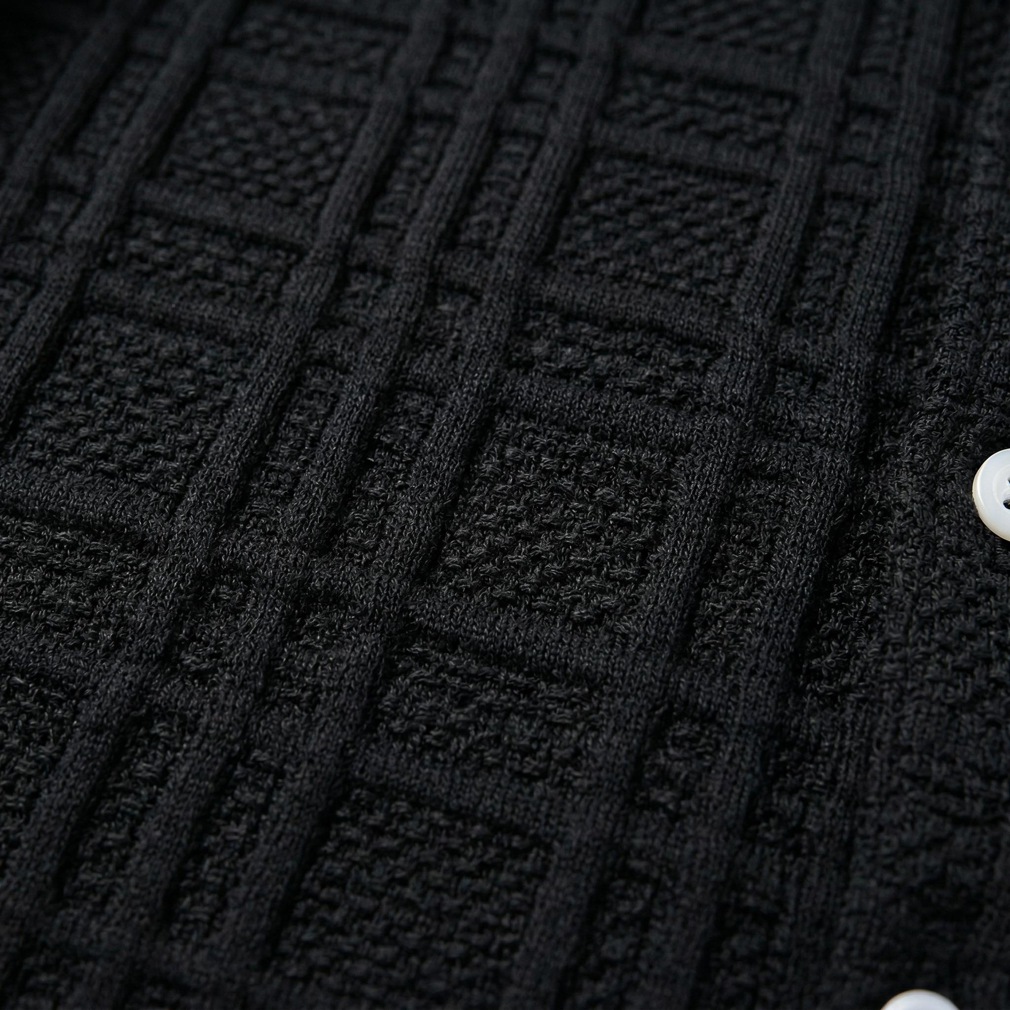 Men's 2 Piece Outfit, Textured Knit Button Down Shirt & Shorts Set for Summer