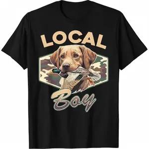 Men's Camo Cotton Shortsleeve Fashion Tshirt - Casual Streetwear Clothes, Menswear Top for Southern Boys' Labrador Duck Hunting, Outdoor Nature Activities, Him Gifts