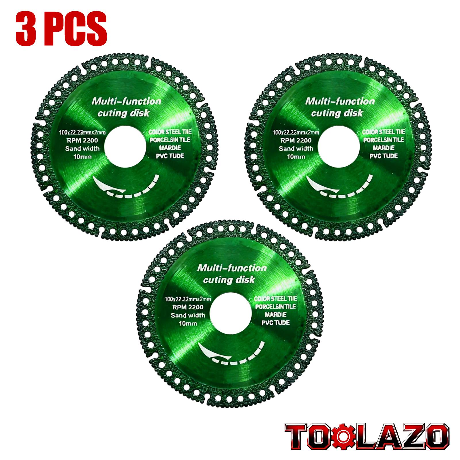 4 Inch Multi-Material Cutting Blade 100x22.23x2mm - Thick Dry Cut Disc for Metal, Tile, Marble, Stone & Plastic - Durable Angle Grinder Wheel for Alloy, Cast Iron, Masonry Construction