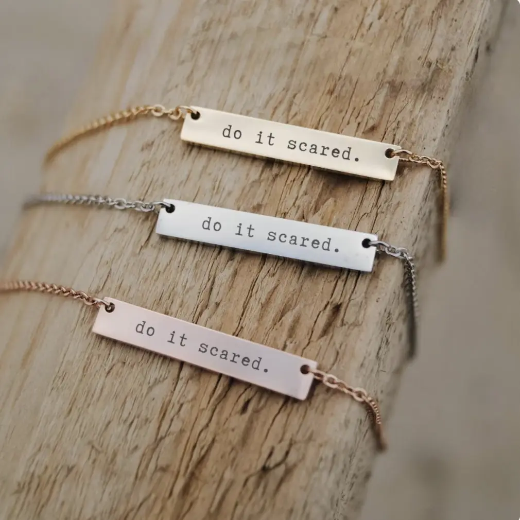 Do it Scared Bar OCD/Anxiety/Mental Health Necklace