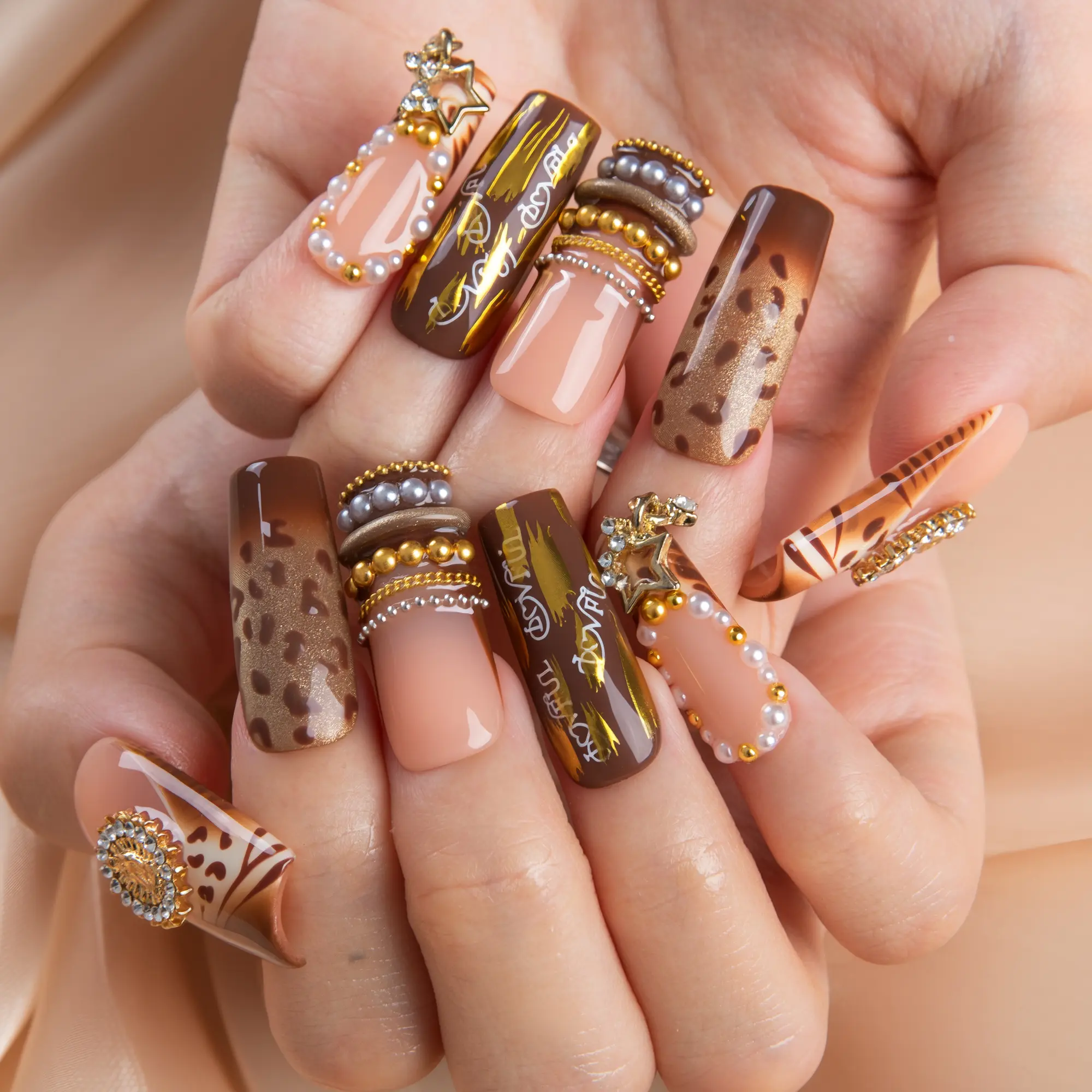 Lovful NEW DROP Collection Handmade Acrylic Press On Nails 10PCS Reusable Salon Quality 3D Flower Rhinestones for Flawless Long Lasting Look Manicure #DealsForYouDays