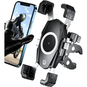 Phone Mount,  Phone Mount Upgrade Quick Install Handlebar Clamp,  Phone Holder for Scooter Clip Mount for  14 Plus/Pro Max, Galaxy S10 and More 4.0-6.9" Phone